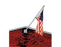 6' Streaming Single Corner Mount Flagpole Set